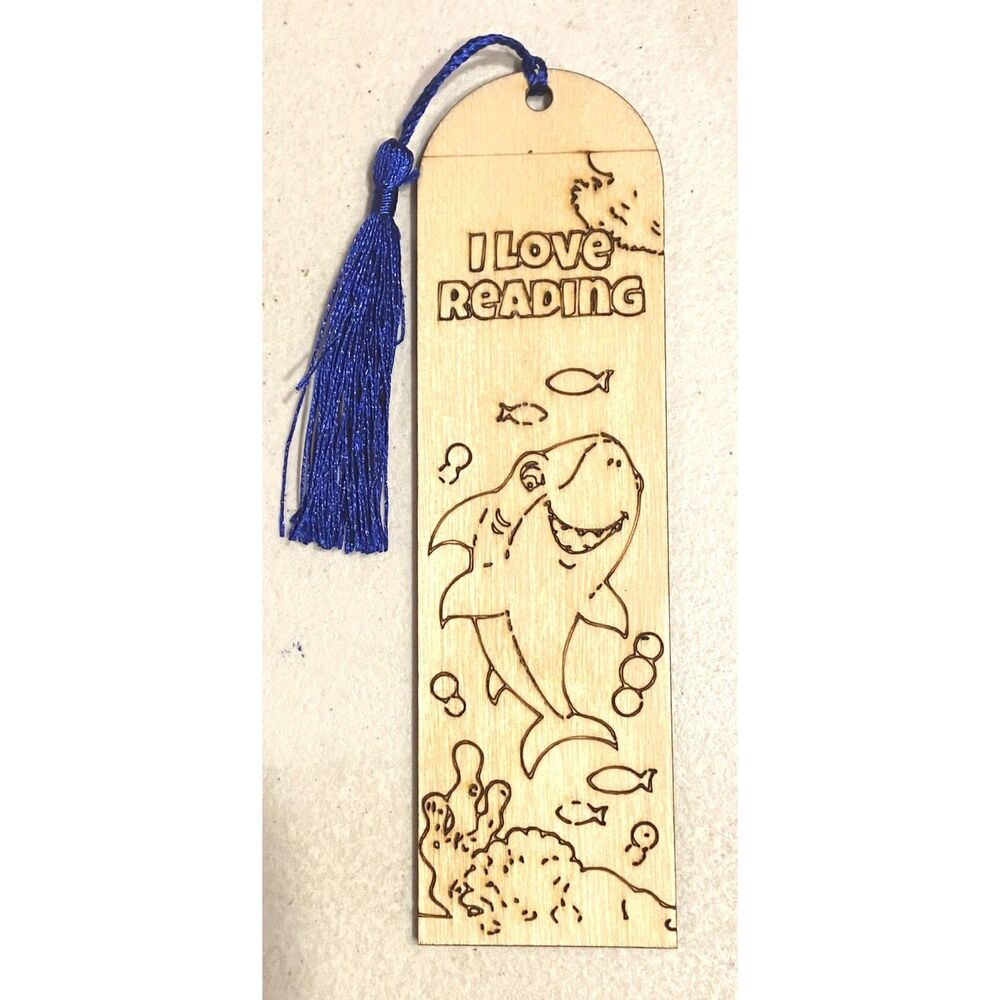 6" Wood Bookmark - Kids - I Love Reading - B008